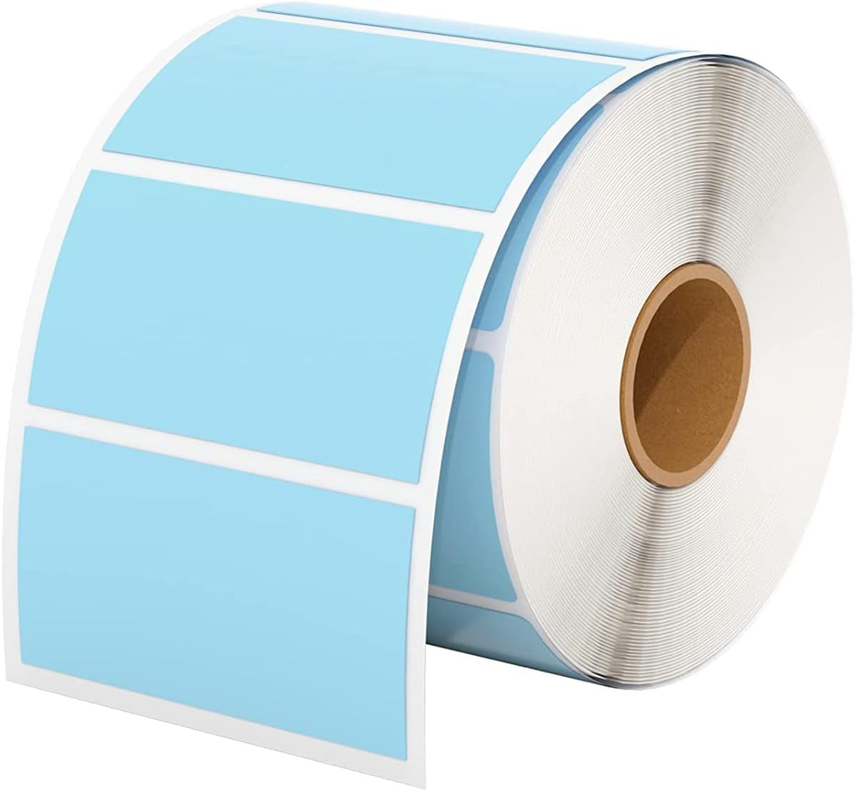 2.25"X1.25" Blue Direct Thermal Labels, Self-Adhesive Address Shipping Thermal Stickers, Square Label for Thermal Label Printer-1 Roll,1000 Labels