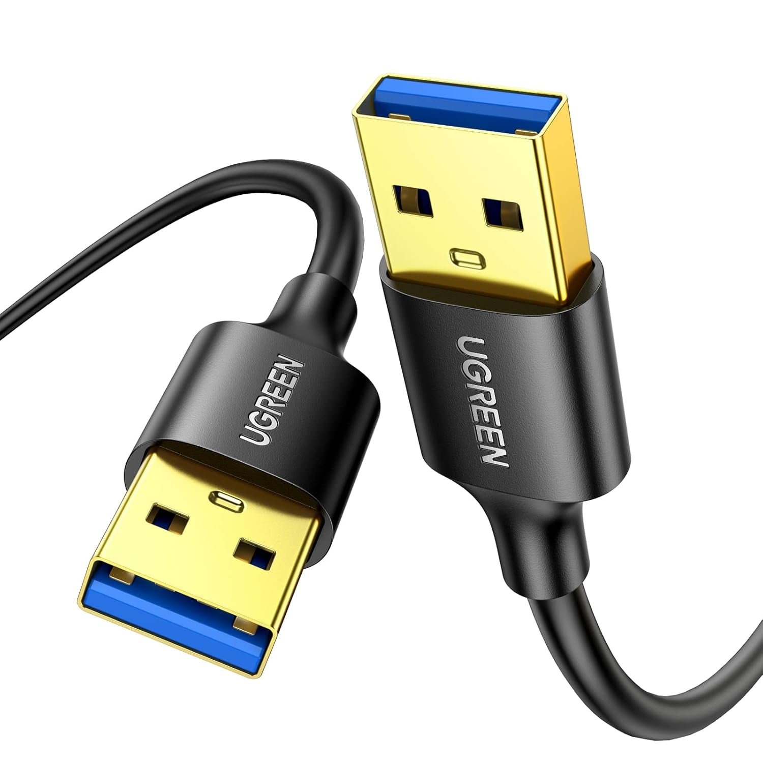 UGREEN USB to USB Cable, USB 3.0 Male to Male Type a to Type a Cable for Data Transfer Compatible with Hard Drive, Laptop, DVD Player, TV, USB 3.0 Hub, Monitor, Camera, Set up Box and More 3FT